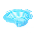 Durable plastic food basket fish shape sieve kitchen supply for sale